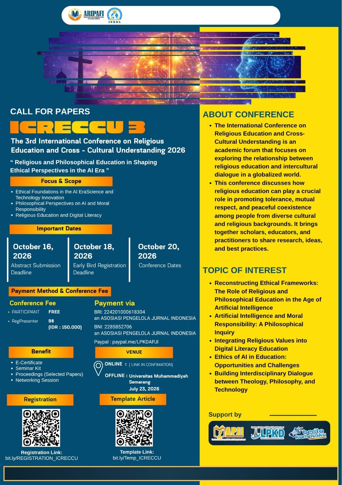 The 3rd International Conference on Religious Education and Cross - Cultural Understanding 2026